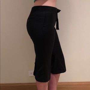 L.A.M.B. Black wool cropped trousers.